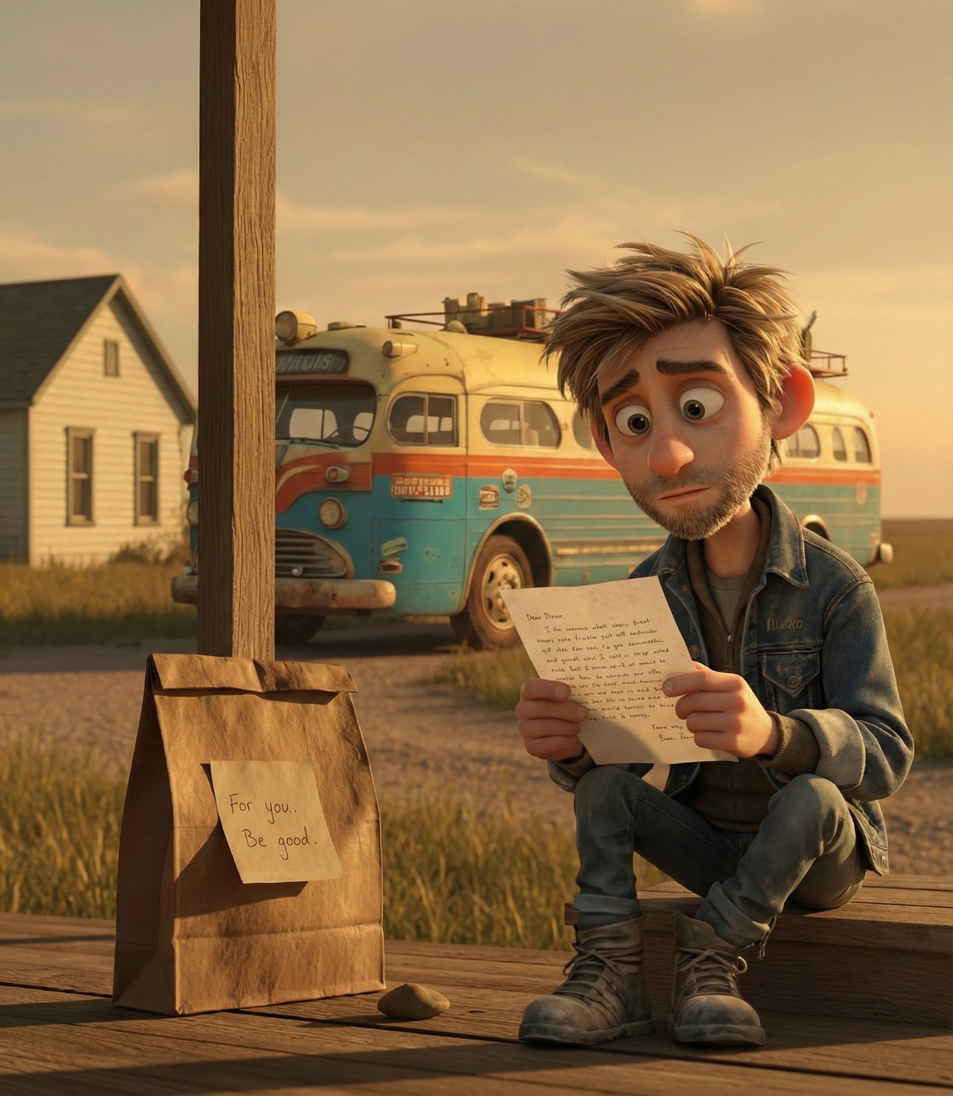 Buck reading his mother's letter