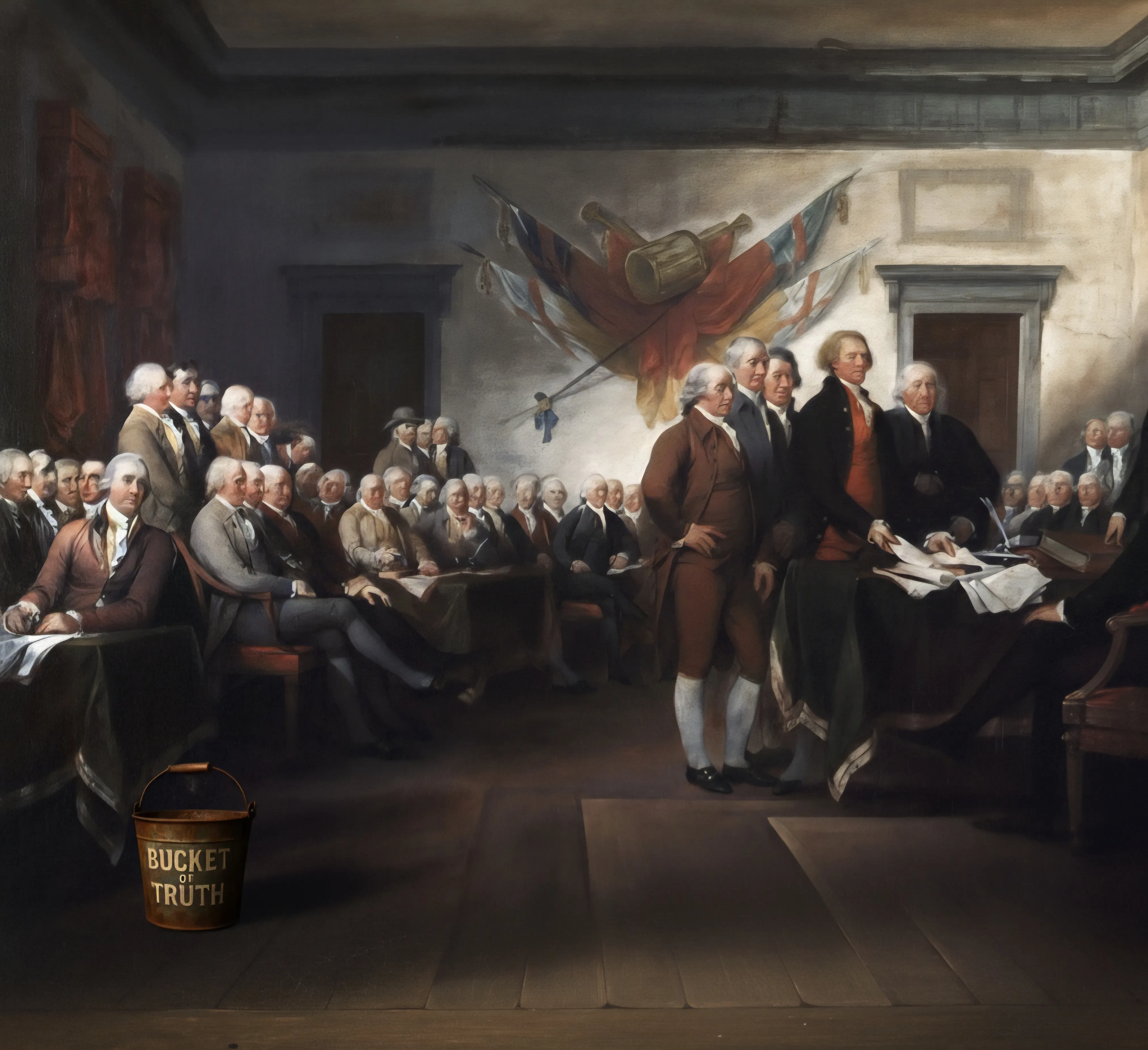 The founders at the Pennsylvania Statehouse, 1776